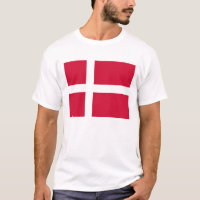 T Chemise avec drapeau du Danemark