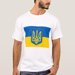 T-shirt T Chemise avec drapeau d'Ukraine
