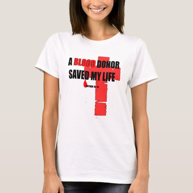 T-shirt T Chemise du donneur de sang (Devant)
