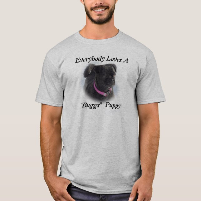 T-shirt T-chemise-personnaliser de chiot de "Buggs" (Devant)