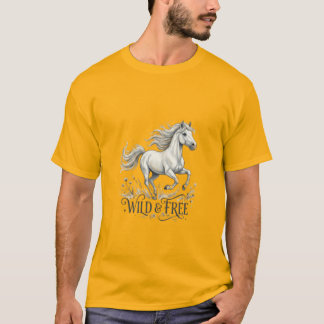 T-shirt T-Cœurs Sauvages Montent à Cheval