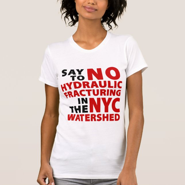T-shirt T d'aucunes de Fracking NYC femmes de ligne de (Devant)