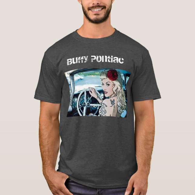 T-shirt T de base des hommes sakis chamois de Pontiac (Devant)
