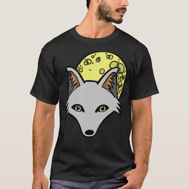 T-shirt T de loup-garou des hommes argentés de studios (Devant)