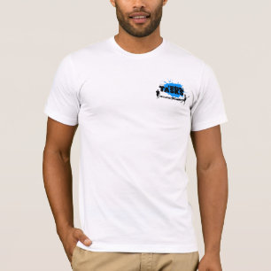 T-shirt T des hommes aléatoires de tâches (noir sur le
