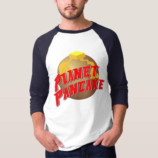 T-shirt T des hommes de crêpe de planète (Devant)