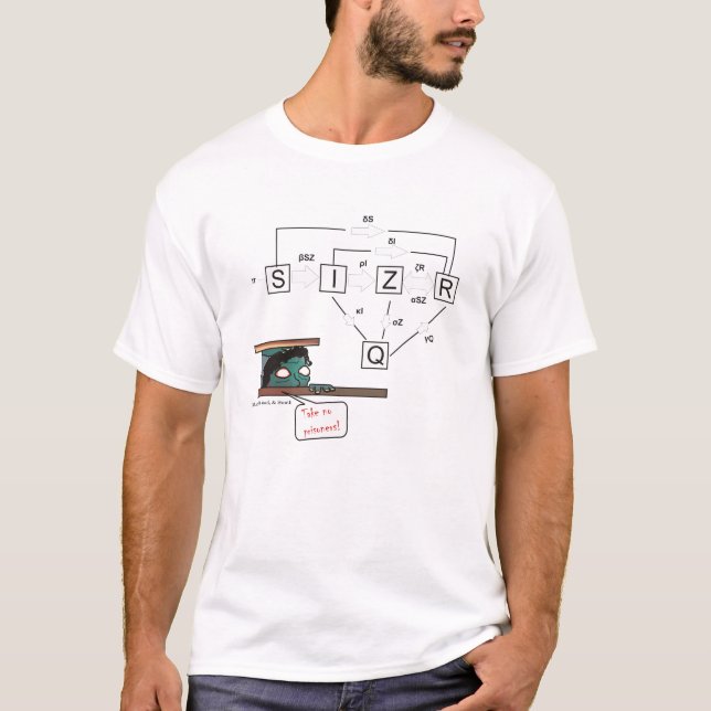 T-shirt T des hommes - Maths de zombi (Devant)