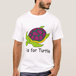 T-shirt T est pour la tortue