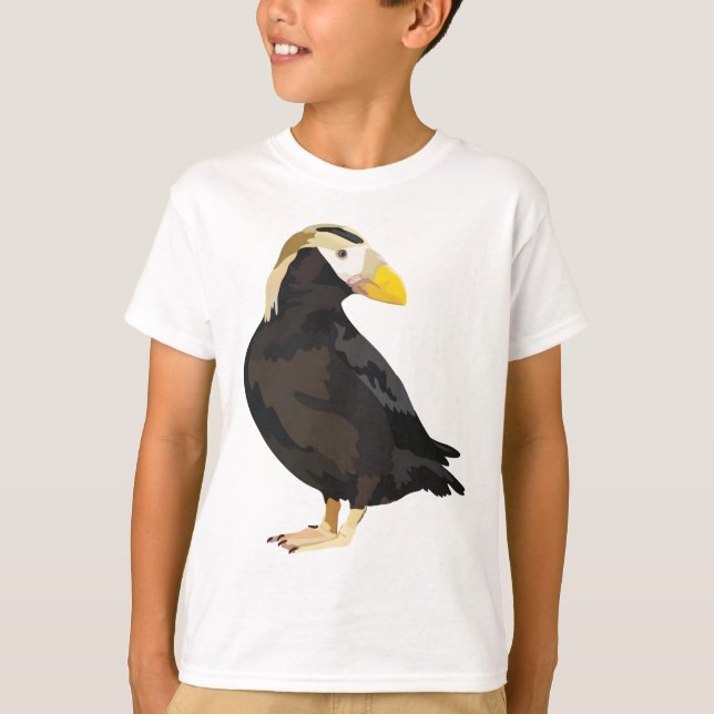 T-shirt T est pour Puffin Tufted (Devant)