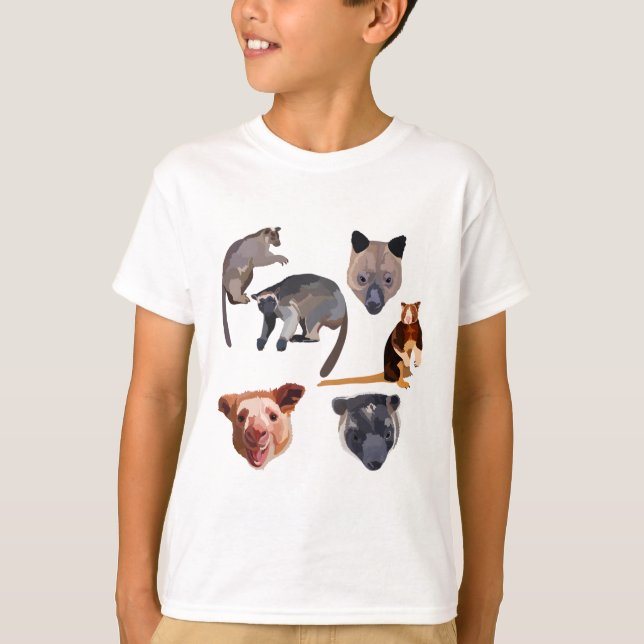 T-shirt T est pour Tree Kangaroo (Devant)