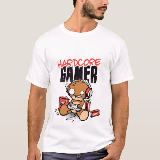 T-shirt t-ishrt homme hardcore gamer