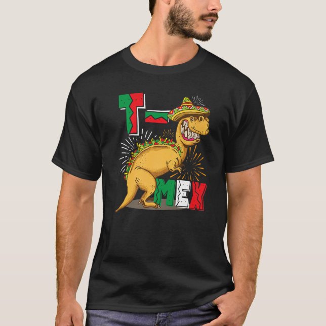 T-shirt T Mex Tacosaurus Rex Taco Cinco De Mayo Dinosaur M (Devant)