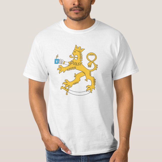 T-shirt T-paita de muumimukista de kahvia de juo de (Devant)