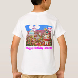 T-shirt t. pour les enfants. Joyeuse princesse d'anniversa