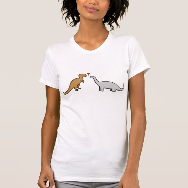 T-shirt T-Rex aime Bronto. (Devant)