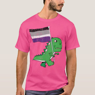 T-shirt T-Rex Asexué Fierté Drapeau Drôle Dino-Saur Lgbtq 