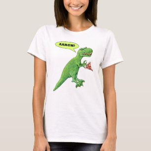 T-shirt T-Rex avec la pizza