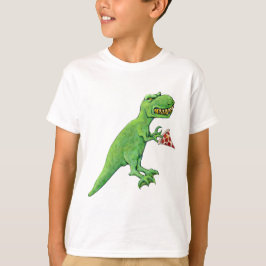 T-shirt T-Rex avec la pizza