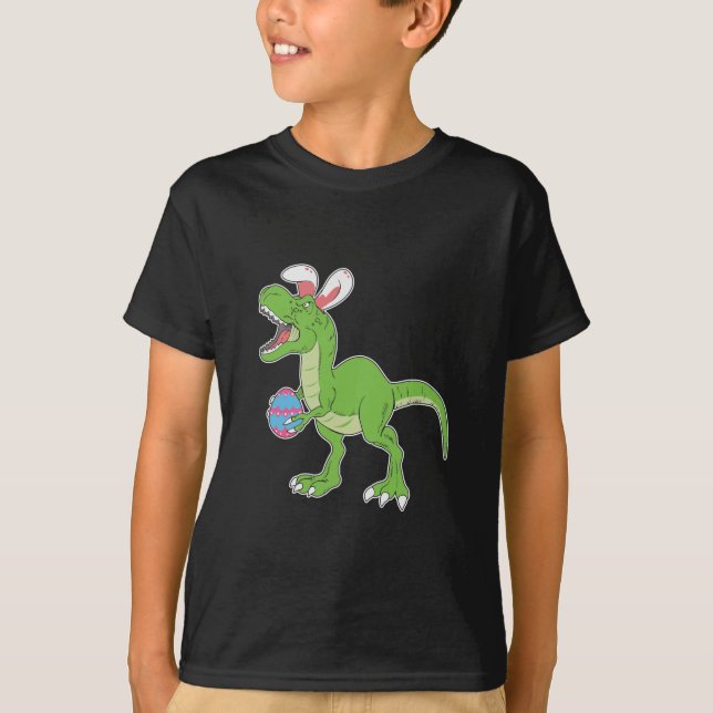 T-shirt T Rex Boys Chemise de Pâques Dinosaur Hero Cadeau (Devant)