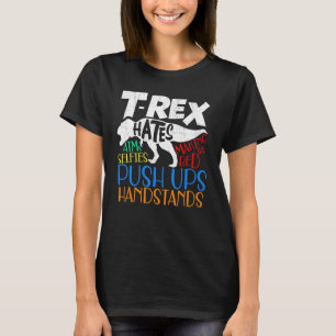 T-shirt T Rex déteste beaucoup de choses Dino Gear pour le