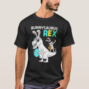 T-shirt T Rex Dino Dabbing Rabbit Garçons Filles Enfant Pâ