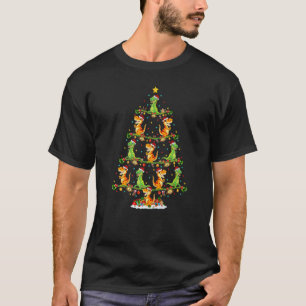 T-shirt T Rex Dinosaur Lights Xmas Père Noël Rex Christmas