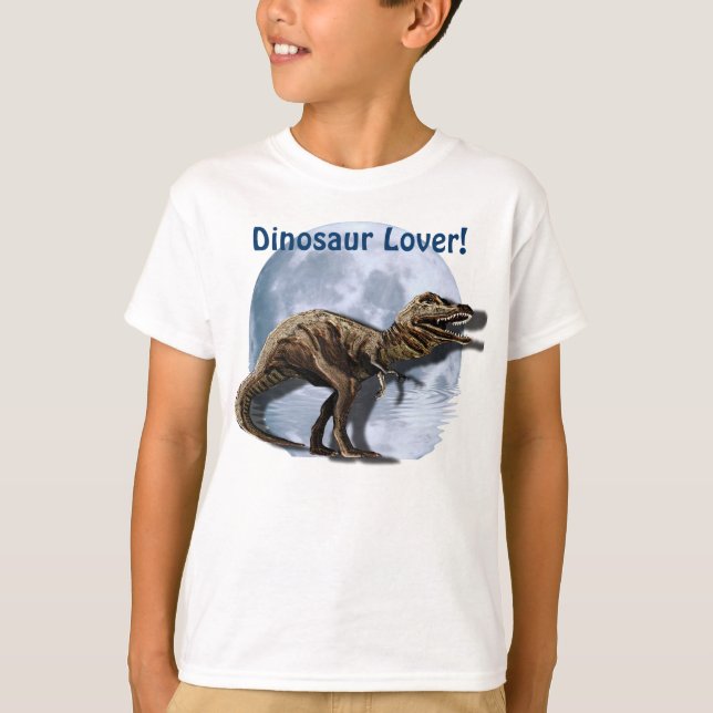 T-shirt T-REX DINOSAUR LOVER Tee Rex Shirt (Devant)