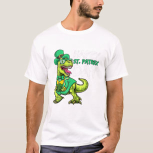 T-shirt T Rex Dinosaur, St Patrick’S Day Toddler Boys