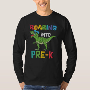 T-shirt T-Rex dinosaure rugissant de rentrée en maternelle