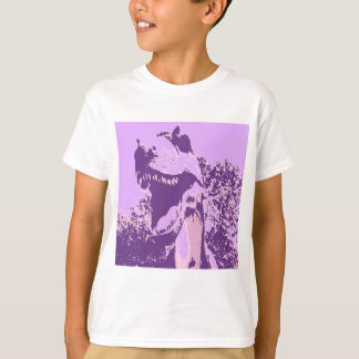 T-shirt T-Rex Dinosaure Violet