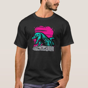 T-shirt T Rex Dj Party Club Disque Jockey Edm Dance Dinosa