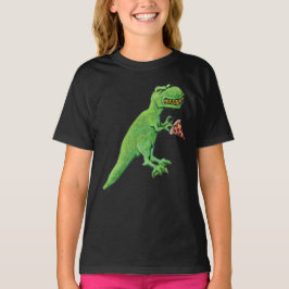 T-shirt T-Rex et pizza
