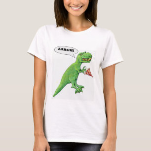 T-shirt T-Rex et pizza
