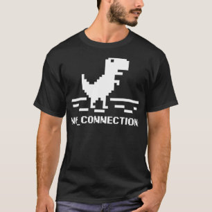 T-shirt T-Rex Geek Dinosaur Pixel Art Pas de connexion Int