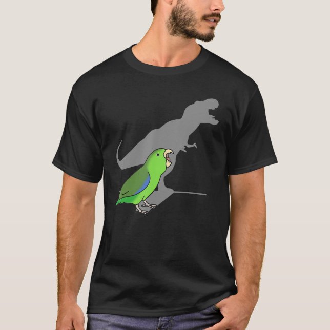 T-shirt T Rex Green Parrotlet Cute Parakeet  Parrot Birb M (Devant)