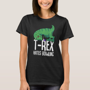 T-shirt T Rex Hates Bowling Armoiries courtes Dino TRex