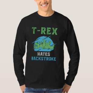 T-shirt T-Rex Hates Retour Baignade Nage Nage Amusant