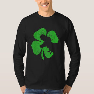T-shirt T Rex Jour de la Saint Patrick Dinosaur Shamrock A