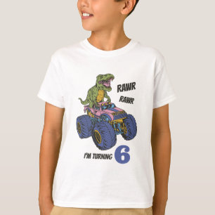 T-shirt T-Rex Monster Truck Roar Dinosaur Anniversaire de 