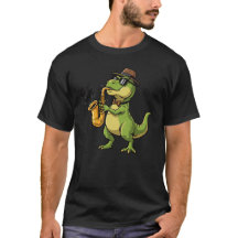 T-Shirt T-Rex Musicien de Jazz