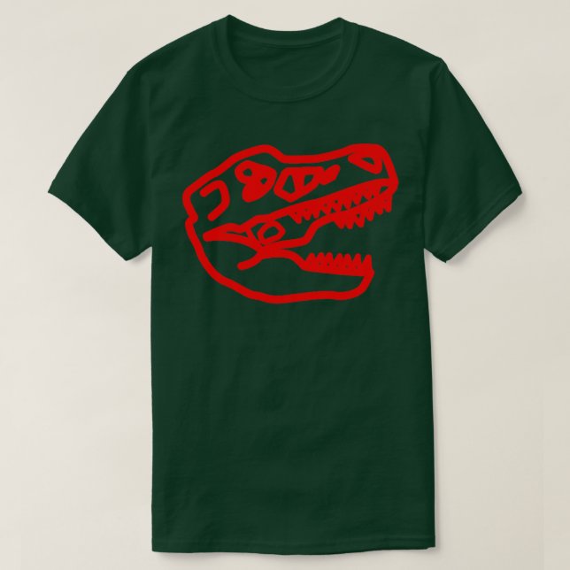 T-shirt T rex rouge (Design devant)