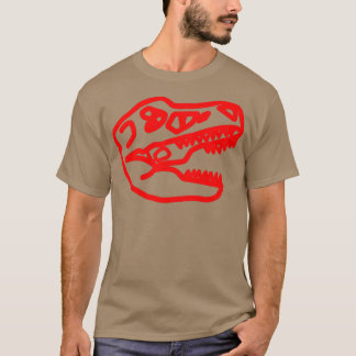 T-shirt T rex rouge