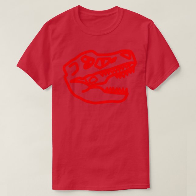 T-shirt T rex rouge (Design devant)