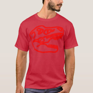 T-shirt T rex rouge