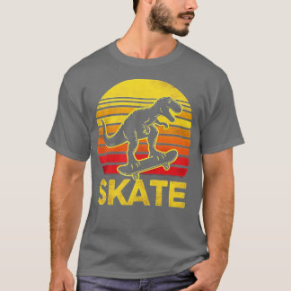 T-shirt T rex Skateboarder Retro Skateboard Vintage