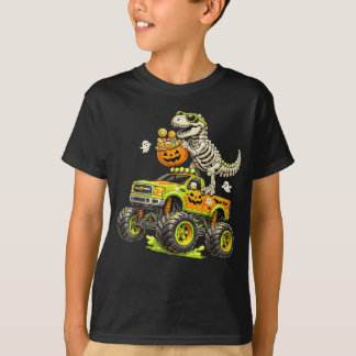 T-shirt T-Rex squelette de dinosaure camion monstre Hallow