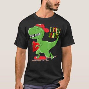 T-shirt T-Rex Valentines Jour Dinosaure I Voler Coeurs Gar