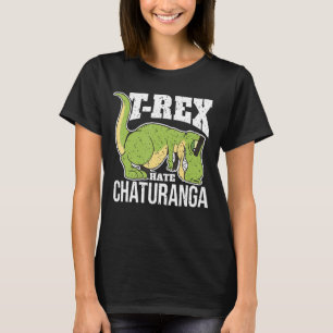 T-shirt T Rex Yoga Dinosaur Yoga Pose Chaturanga Yogi