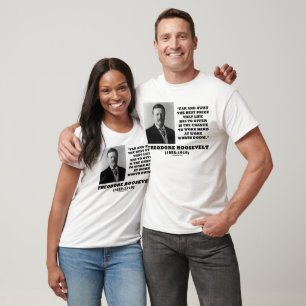 T-shirt T. Roosevelt Prix Chance Travail dur Faire