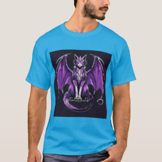 T-shirt T shart degron chat cotan design dessin animé styl